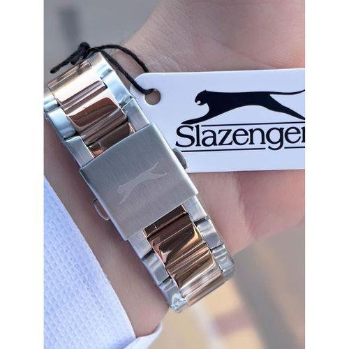 Slazenger İtalyan Tasarım Bileklik Hediyeli 2 Yıl Garantili 10 Atm Çelik Erkek Kol Saat ESL.Y2554.3
