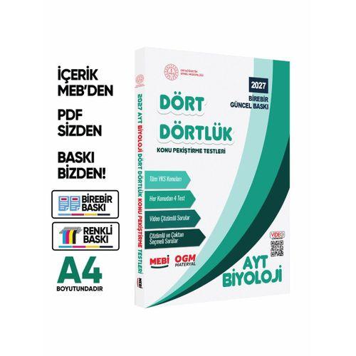 2027 YKS-AYT MEBİ-OGM Dört Dörtlük Biyoloji Pekiştirme Testi A4 Renkli Soru Bankası BASKI ÜCRETİ