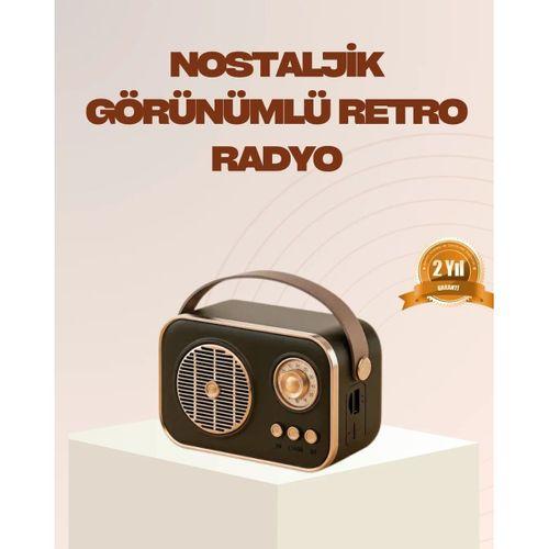 Retro Bluetooth Radyo – Nostaljik Tasarım, Tf Kart Ve Usb Destekli