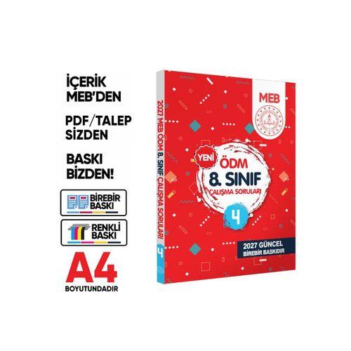 2027 LGS 8 Sınıf 4lü Çıkmış MEB Örnek Sorular ve 6lı Modül ÖDM SET Çalışma Kitabı A4 RENKLİ Baskı