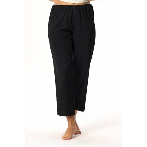 Şile Bezi Pamuk Rahat Kesim Beli Lastikli Jüpon Pantolon Astarı Siyah Syh