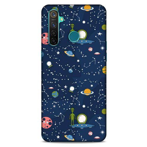 Realme 5 Pro Uyumlu Kılıf Mavi Delisi (25) Antişok Kapak Space