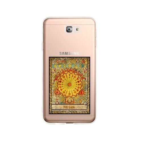 Samsung J7 Prime The Sun Desenli Premium Şeffaf Silikon Kılıf