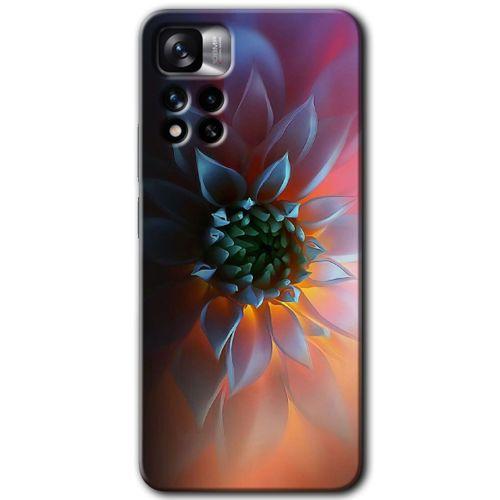 Xiaomi Redmi Note 11 Pro Plus 5G HD Baskılı Kılıf + 9D Tam Ekran Koruyucu - Çiçek Motif