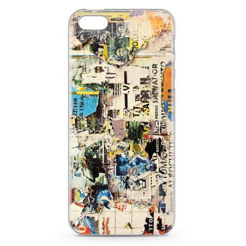 Apple iPhone SE Kılıf Retro Gazete Arka Kapak Koruma Desenli Full Koruyucu