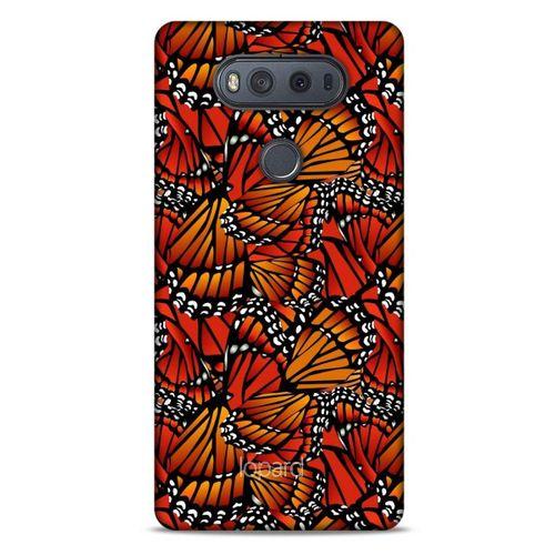 LG K61 Kılıf Kelebek Etkisi (5) Koruma Kabı Beyaz Lacivert