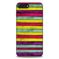 Lopard Apple Iphone 7 Plus Uyumlu Kılıf Wood'X (30) Silicone Case Desenli