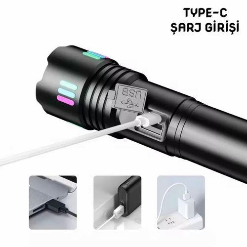 Wison Ws-9944 20w Zoomlu Fosforlu Metal Şarjlı El Feneri
