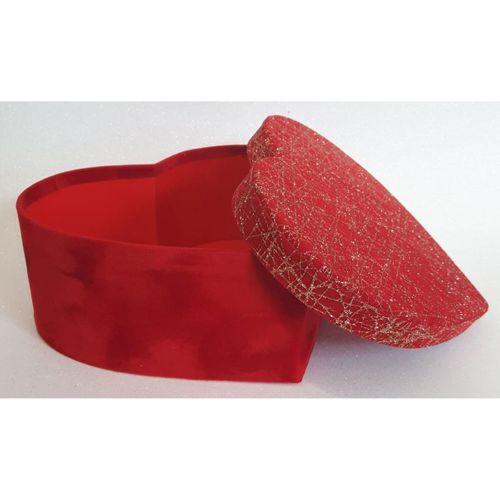 KUTU KALP KIRMIZI GOLD ÇİZGİLİ 23CM X 19CM X 10CM
