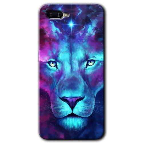 OPPO Oppo Rx 17 Neo Kılıf HD Desen Baskılı Arka Kapak - Neon Lion