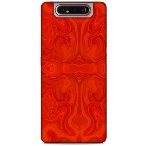 Mermer Desenli (39) Tema Liquid Crystal Kılıf Falu Kırmızı Samsung Galaxy A80 Kılıf