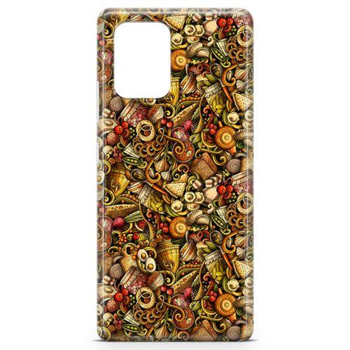Samsung Galaxy A91 Kılıf Gastronomi Doodle Arka Kapak Koruma Desenli Full Koruyucu