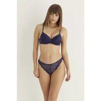 Lacivert Destekli Slip Külotlu Dantelli Sütyen Takımı 4007