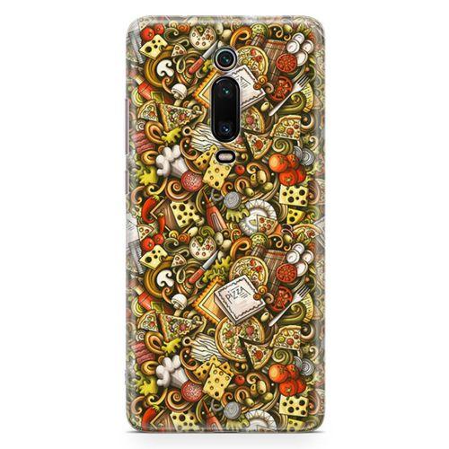 Xiaomi Redmi K20 Pro Kılıf Doodle Restaurant Arka Kapak Koruma Desenli Full Koruyucu