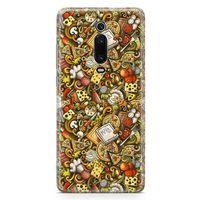 Xiaomi Redmi K20 Pro Kılıf Doodle Restaurant Arka Kapak Koruma Desenli Full Koruyucu