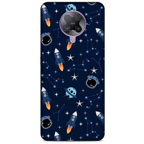 Xiaomi Redmi K30 Pro Uyumlu Kılıf Mavi Delisi (22) Tam Koruma Kılıfı Astronot