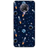 Xiaomi Redmi K30 Pro Uyumlu Kılıf Mavi Delisi (22) Tam Koruma Kılıfı Astronot