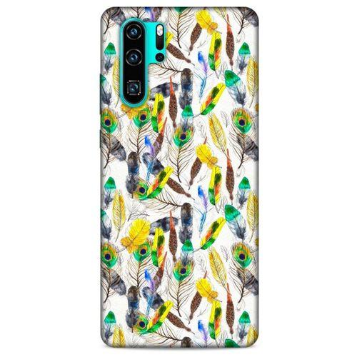 Huawei P30 Pro Kılıf Desenli Özel Seri Tüyler (5) Koruma Kabı