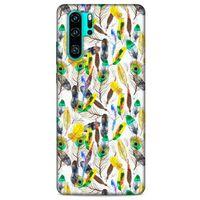 Huawei P30 Pro Kılıf Desenli Özel Seri Tüyler (5) Koruma Kabı