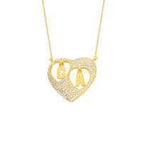 Sen ve Ben Kalpli Harfli Gümüş Kolye  GMS886