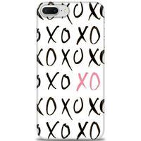 iPhone 8 Plus Kılıf HD Baskılı Kılıf - XOXO + Tam Ekran Koruyucu