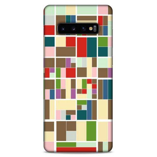 Lopard Samsung Galaxy S10 Plus Uyumlu Kılıf Soyut Sanat (47) Baskılı Crystal Flex Kılıf