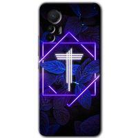 Xiaomi Mi 12 Lite HD Baskılı Kılıf + 9D Tam Ekran Koruyucu - Dark Neon Yaprak T Harfi