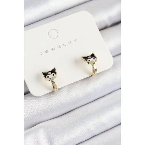 Pirinç Kuromi Model Gold Renk Çocuk Küpe