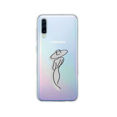 Samsung A50 Madame Desenli Premium Şeffaf Silikon Kılıf
