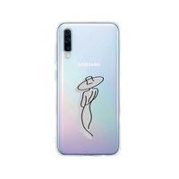 Samsung A50 Madame Desenli Premium Şeffaf Silikon Kılıf