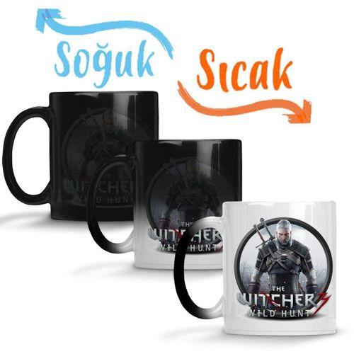 Witcher 3 Geralt Wild Hunt Sihirli Kupa Bardak Porselen