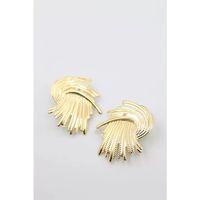 Metal Yaprak Küpe - Altın