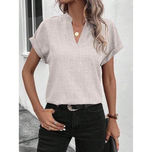 Kadın Kısa Kollu Hakim Yaka Sofya Bluz