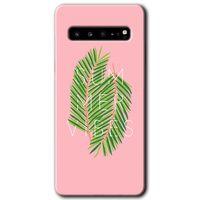 MRCİLETİSİM MRCİLETİSİM Samsung Galaxy S10 Plus Kılıf HD Desen Baskılı Arka Kapak + Temperli Cam - Summer Vibes