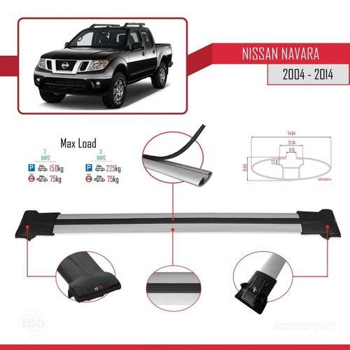 Nissan Navara 2004-2014 Arası ile uyumlu FLY Model Ara Atkı Tavan Barı GRİ