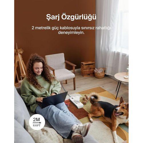 BELKIN BSV604 2 METRE 6LI USBA AKIM KOR. PRIZ
