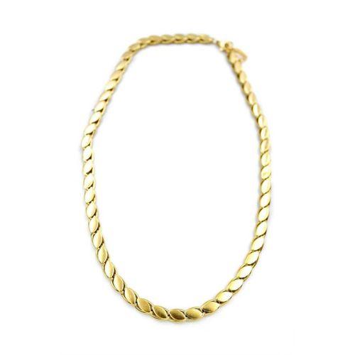 Kalın Kısa Arpa Zincir Kolye - Altın