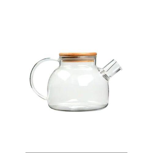 Bambu Kapaklı Borosilikat Cam Demlik 1000ml Royaleks-CM-2000
