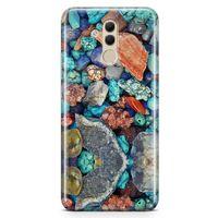 Huawei Mate 20 Lite Kılıf Pebbles Taşlı Arka Kapak Koruma Desenli Full Koruyucu