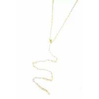 İncili Y Kolye - Altın