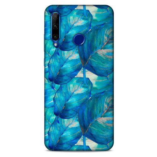 Huawei Y6P Uyumlu Kılıf Mavi Delisi (47) Crystal Flex Kılıf Yaprak