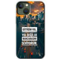 BeRa Aksesuar iPhone 13 Kılıf Baskılı Kapak - Manzara Seviyorum +Tam Kaplayan Mat Seramik