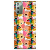 Lopard Samsung Galaxy Note 20 Uyumlu Kılıf Sürreal Yüzler ♀ (6) Silikon Kılıf Desenli