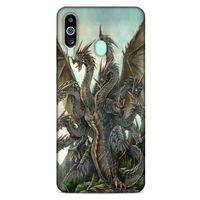 Samsung Galaxy M40 Kılıf Dragons (35) Fit Design Kılıf 9 Başlı Ejderha