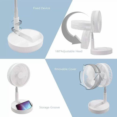 Teleskopik Fan Vantilatör 4 Modlu Şarjlı Katlanabilir Yükseltilebilir Taşınabilir Serinletici Portatif Masa Vantilatörü