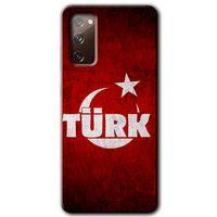 Galaxy S20 FE Kılıf HD Desen Baskılı Arka Kapak - Ayyıldız Türk + Kırılmaz Cam
