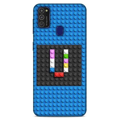 Lopard Samsung Galaxy M21 Uyumlu Kılıf BloX (35) Fit Design Kılıf V Harfi