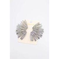 Taşlı Küpe - Siyah