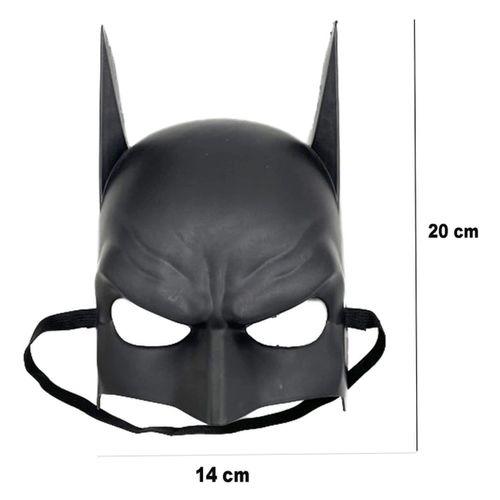 Siyah Renk Çocuk Boy Arkadan Lastikli Batman Maskesi   20x14 Cm
