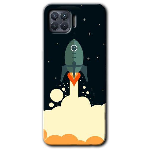 OPPO Oppo Reno 4 Lite Kılıf HD Baskılı Desen + Hayalet Cam Yandan Görünmez
